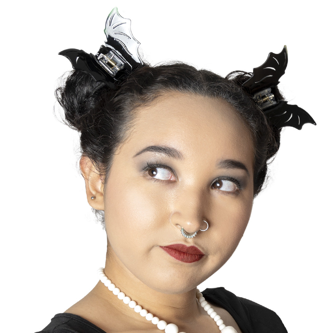 Bat Hair Claw Clip Black