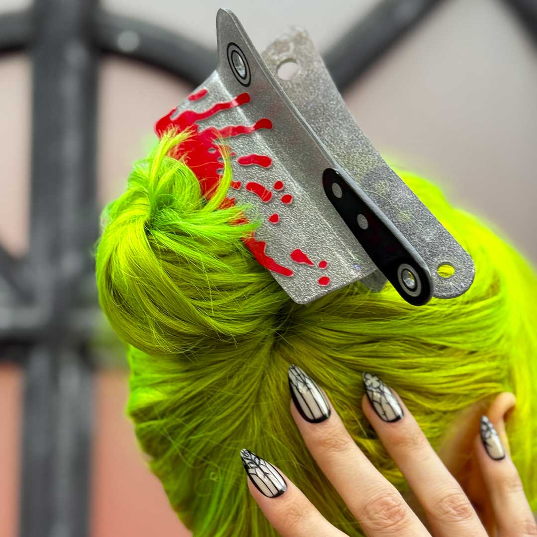 Cleaver Silver Glitter Claw Clip - Kreepsville