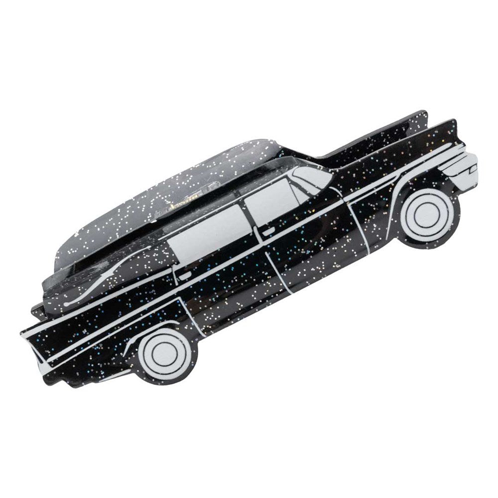 Hearse Black Glitter Claw Clip - Kreepsville