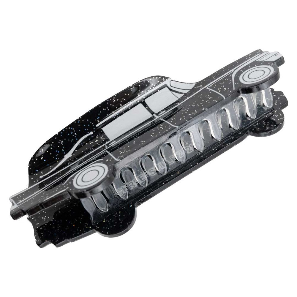 Hearse Black Glitter Claw Clip - Kreepsville