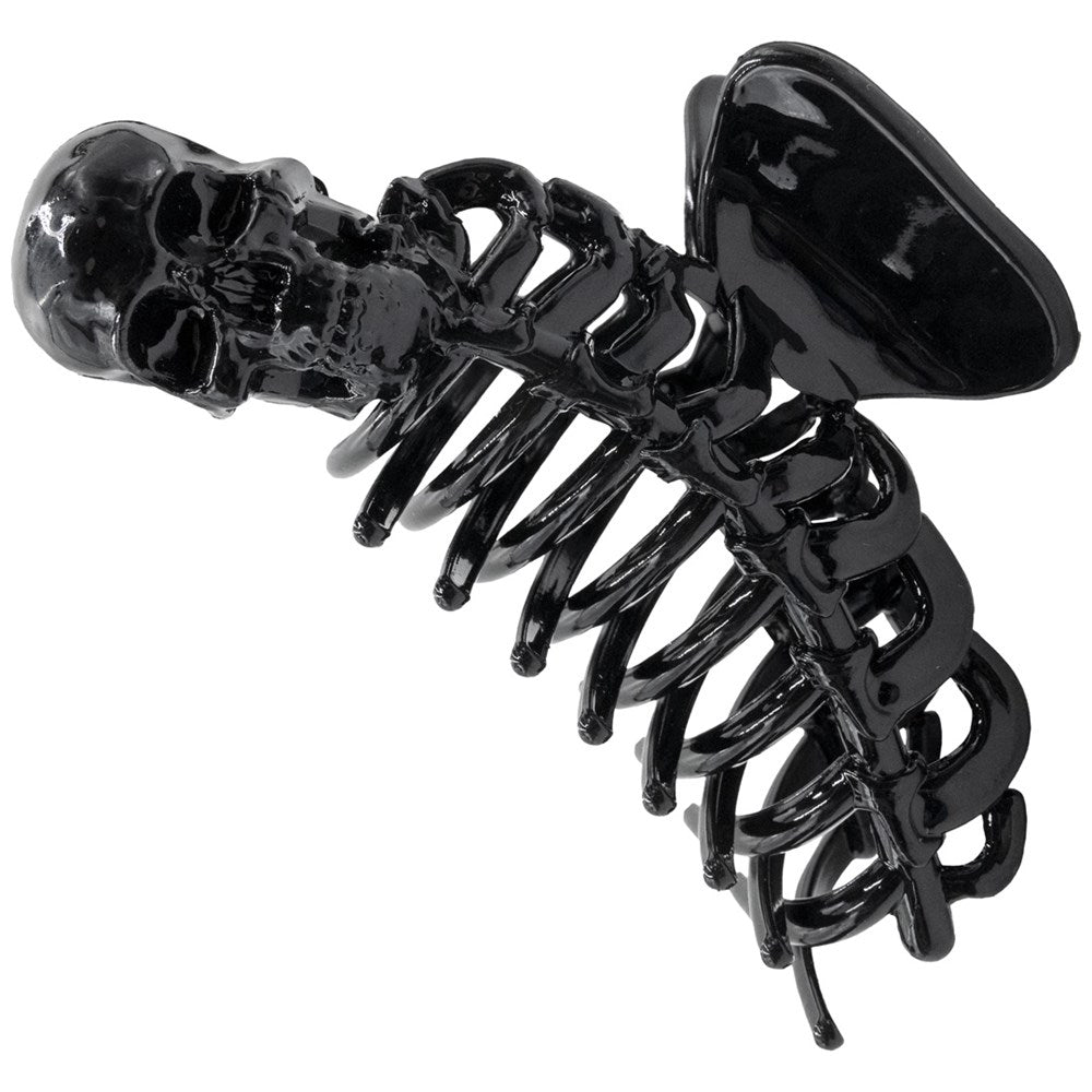 Skeleton Ribcage Hair Claw Clip Black - Kreepsville