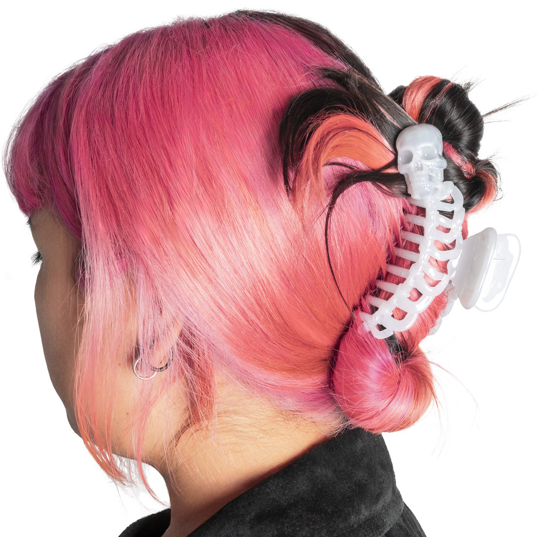Skeleton Ribcage Hair Claw Clip Glow In The Dark - Kreepsville