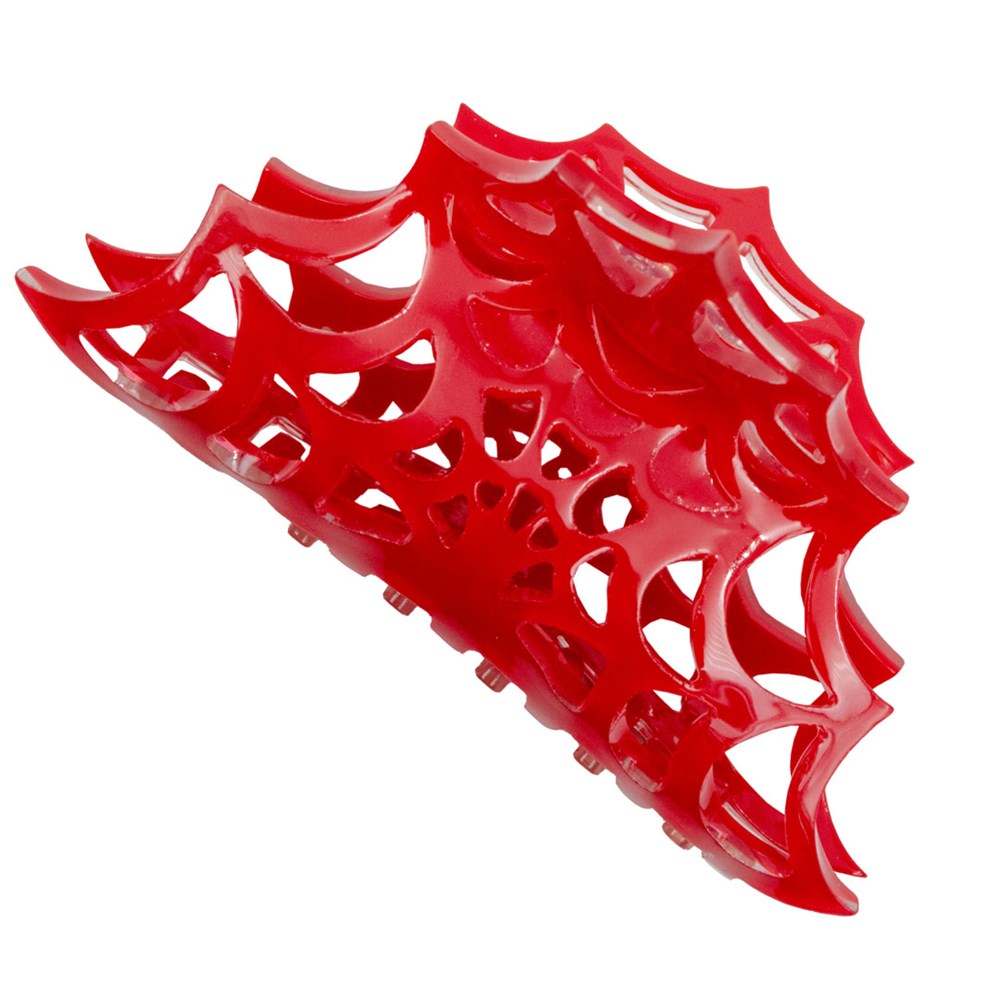 Spiderweb Hair Claw Clip Red - Kreepsville