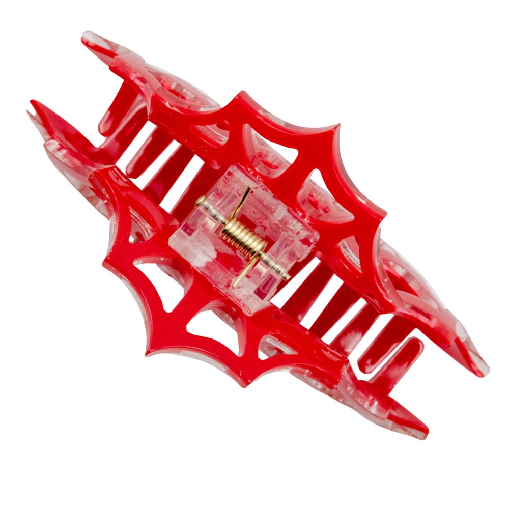 Spiderweb Hair Claw Clip Red - Kreepsville