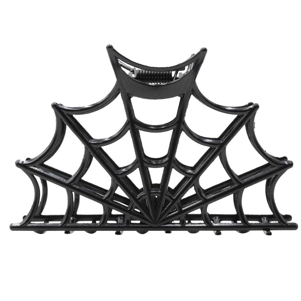 Spider Charm Web Claw Clip Black - Kreepsville