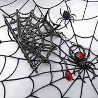 Thumbnail for Spider Charm Web Claw Clip Black - Kreepsville