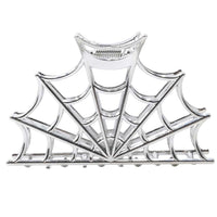 Thumbnail for Spider Charm Web Claw Clip Silver - Kreepsville