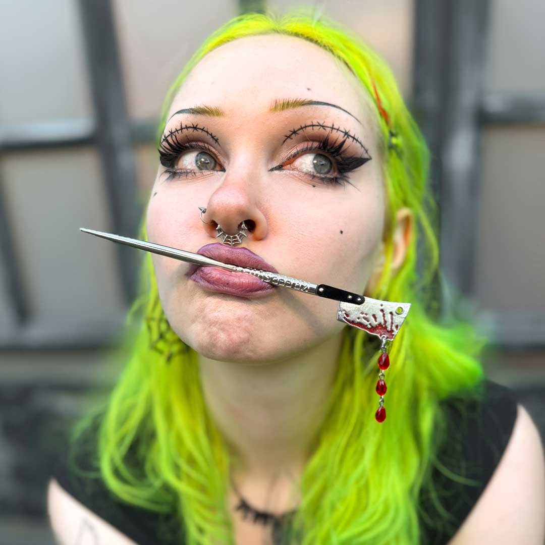 Cleaver Blood Drip Hair Stick - Kreepsville