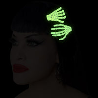 Thumbnail for Skeleton Bone Hands Hairslides Glow