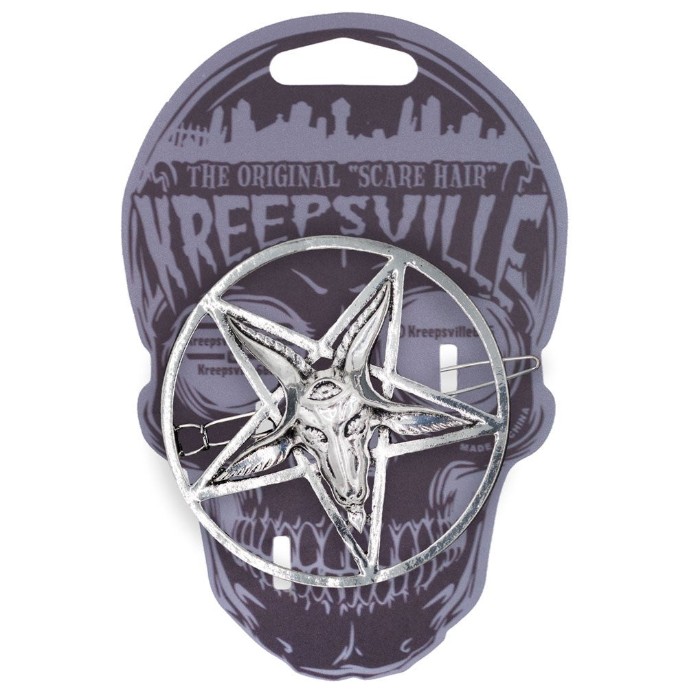 Baphomet Circle Hair Clip - Kreepsville