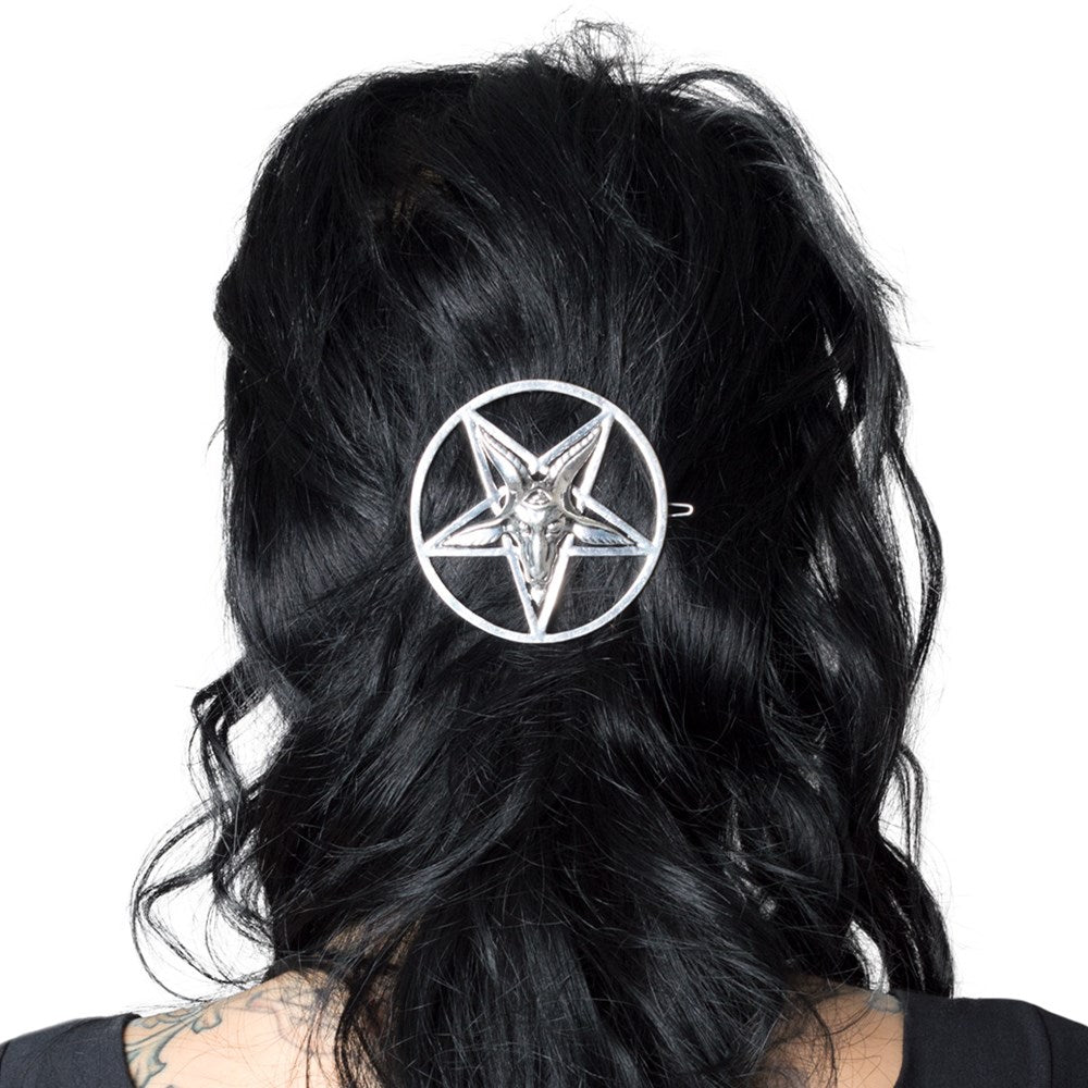 Baphomet Circle Hair Clip - Kreepsville