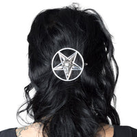 Thumbnail for Baphomet Circle Hair Clip - Kreepsville