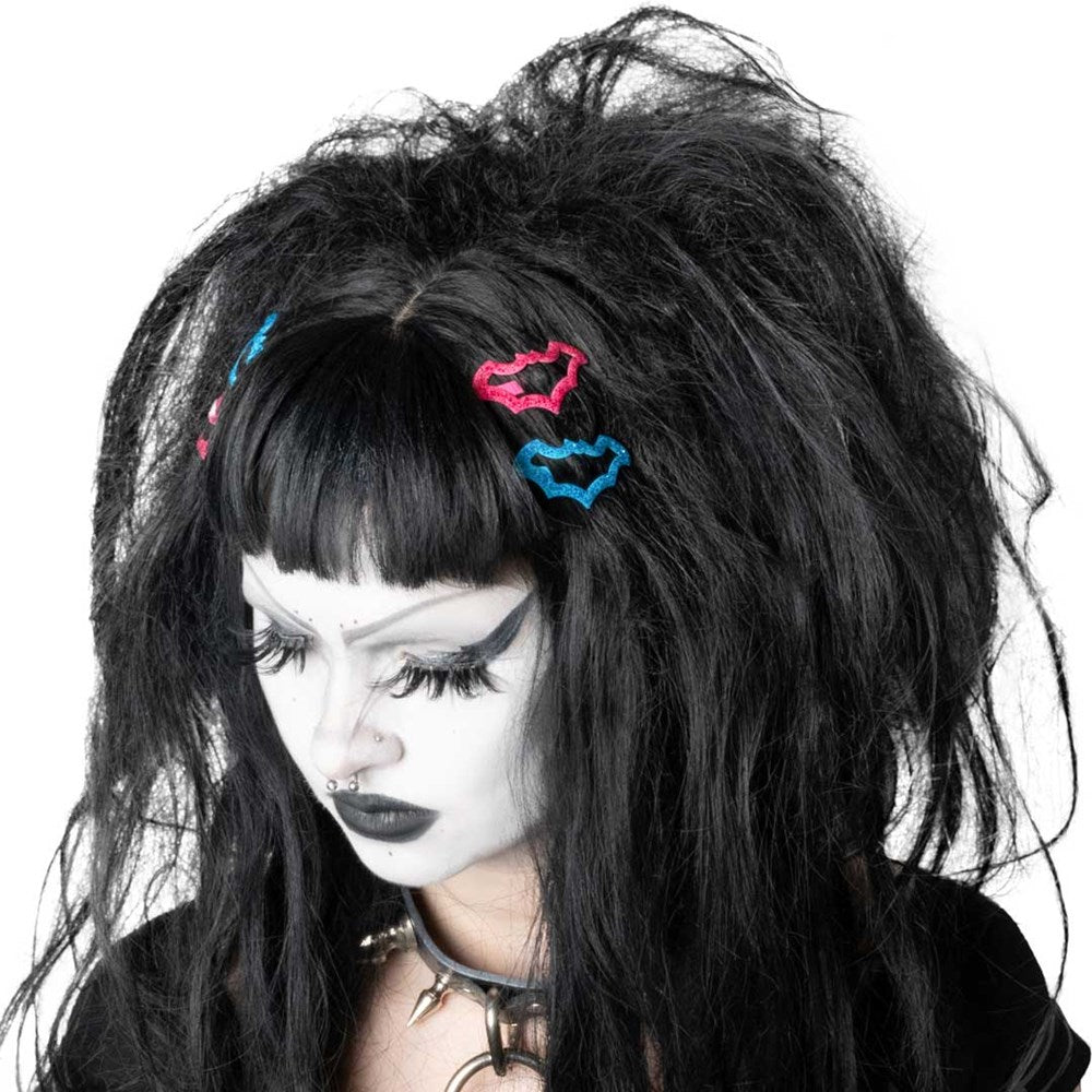 Bat Snap Hair Clips Blue Pink - Kreepsville
