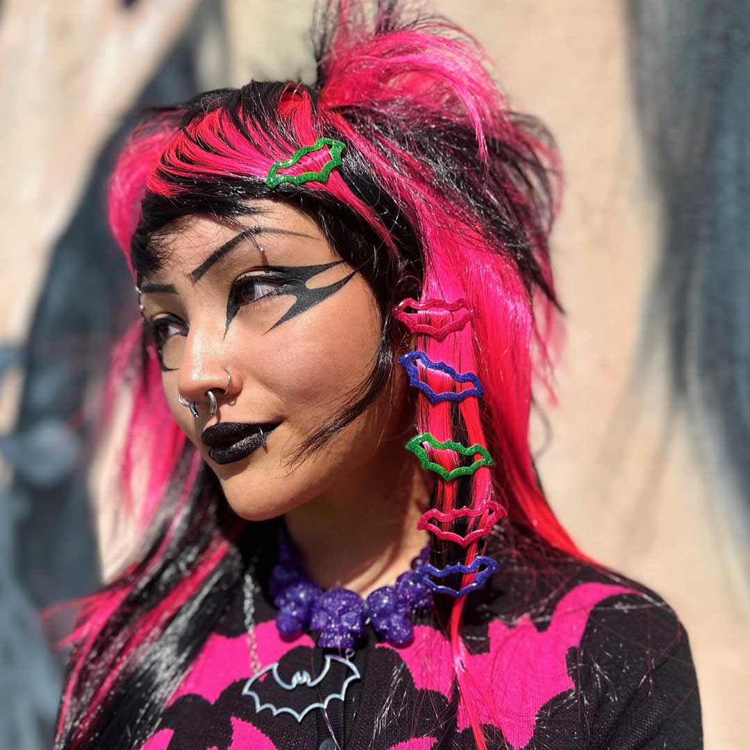 Bat Snap Hair Clips Multi Color - Kreepsville