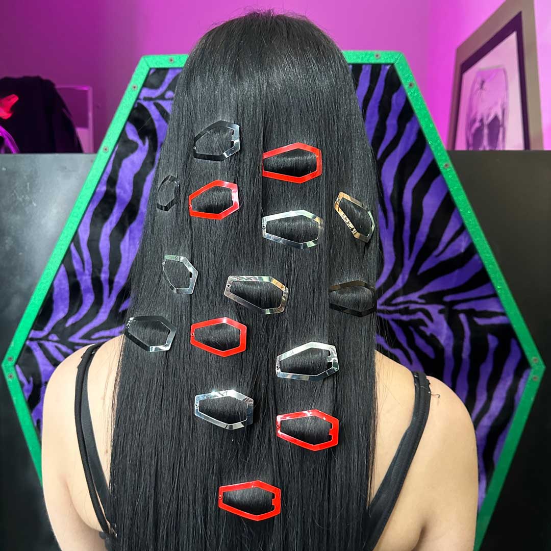 Coffin Snap Hair Clip Red
