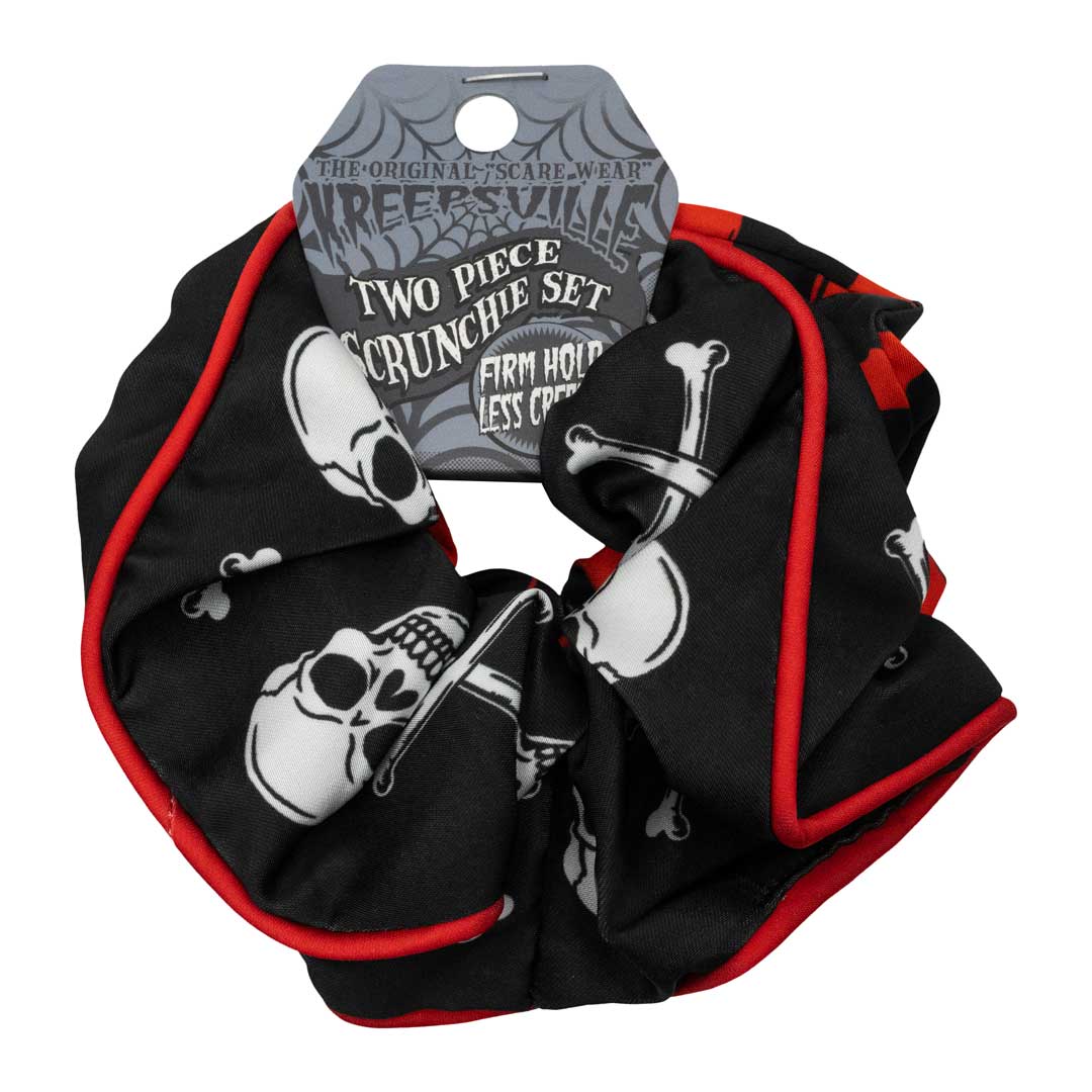 Skull and Crossbone Scrunchie Set