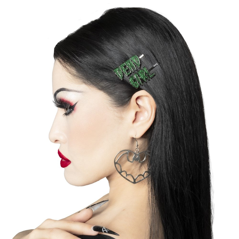 Dead Girl Text Hair Slides - Kreepsville