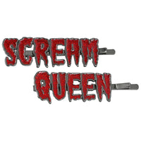 Thumbnail for Scream Queen Text Hair Slides - Kreepsville