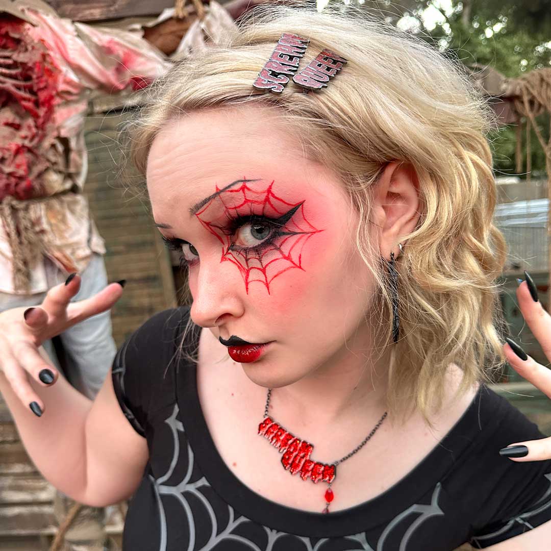 Scream Queen Text Hair Slides - Kreepsville