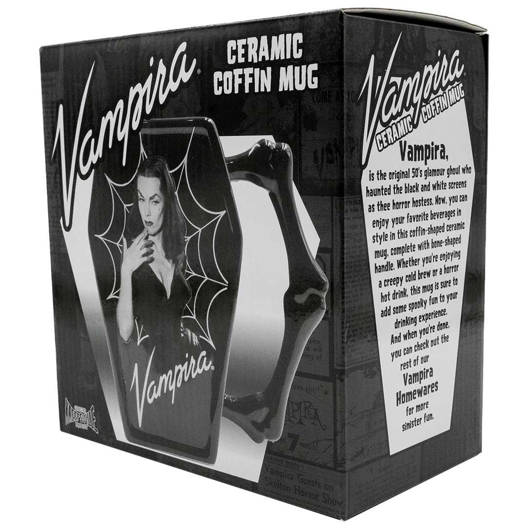 Vampira Cobweb Coffin Mug