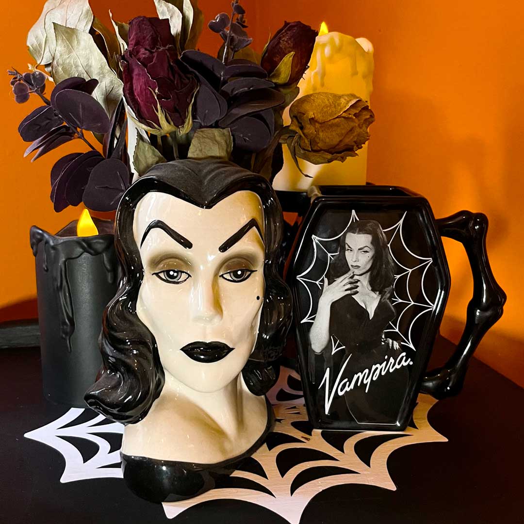 Vampira Cobweb Coffin Mug - Kreepsville