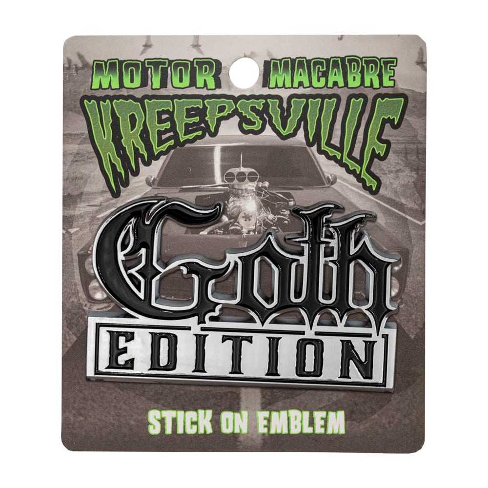 Goth Edition Chrome Stick On Emblem - Kreepsville