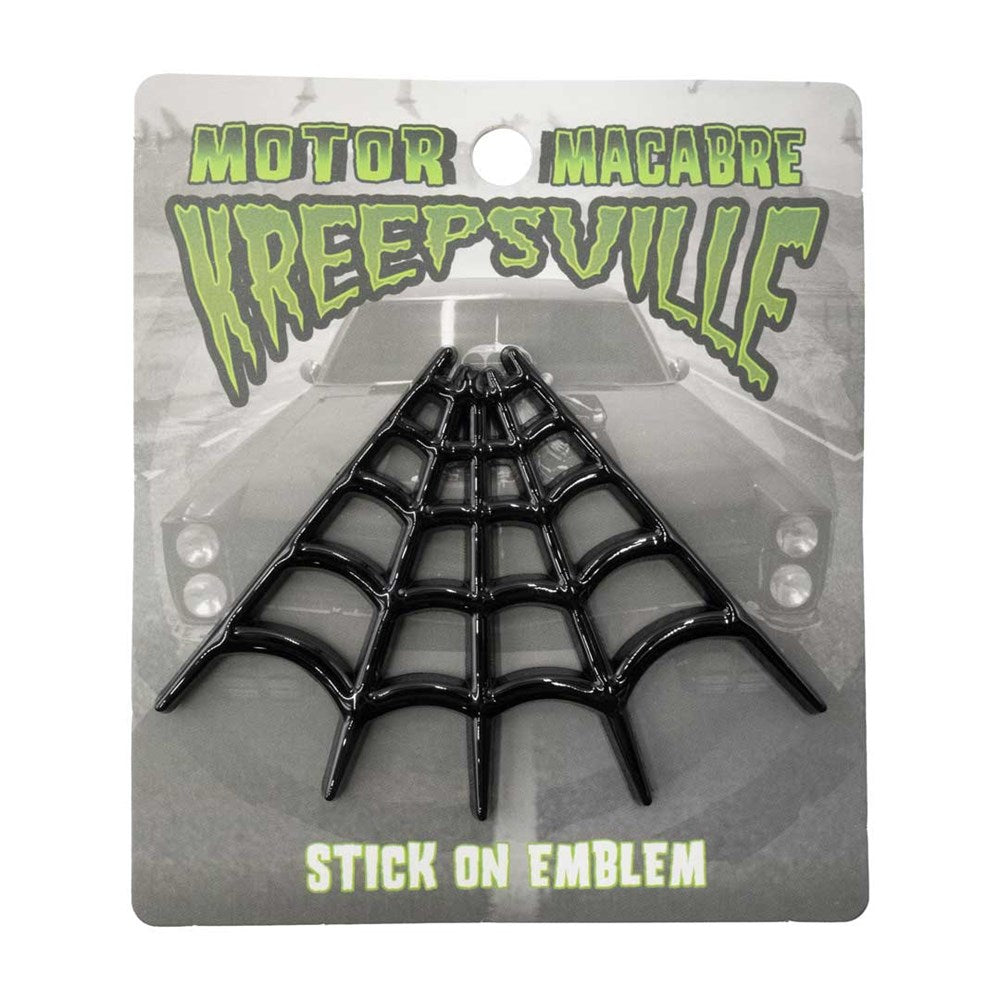 Spiderweb Black  Stick On Emblem - Kreepsville