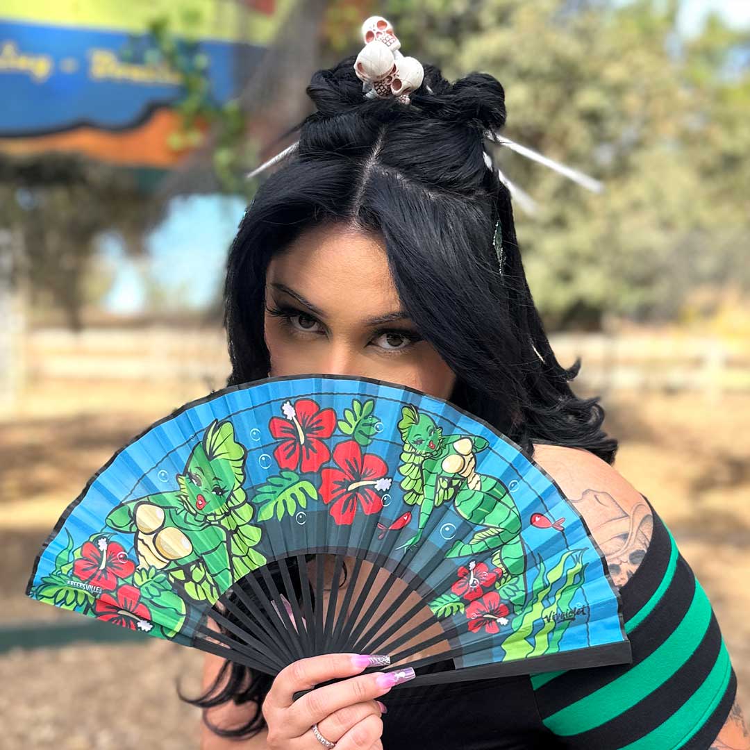 Creature Tiki Fabric Fan - Kreepsville