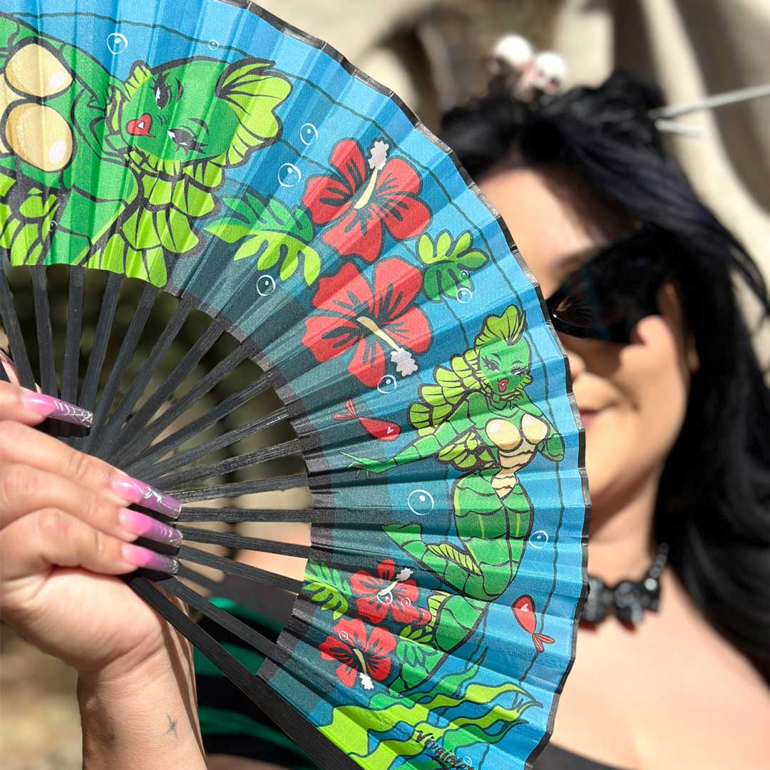 Creature Tiki Fabric Fan - Kreepsville