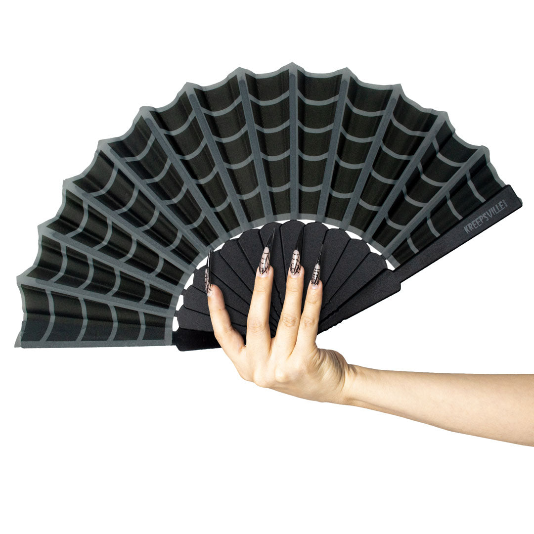 Spiderweb Scallop Fan Black - Kreepsville