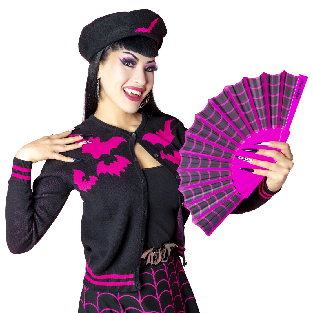 Spiderweb Scallop Fan Pink - Kreepsville