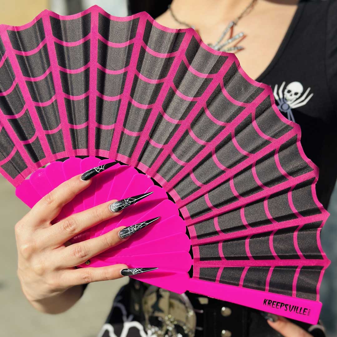 Spiderweb Scallop Fan Pink - Kreepsville