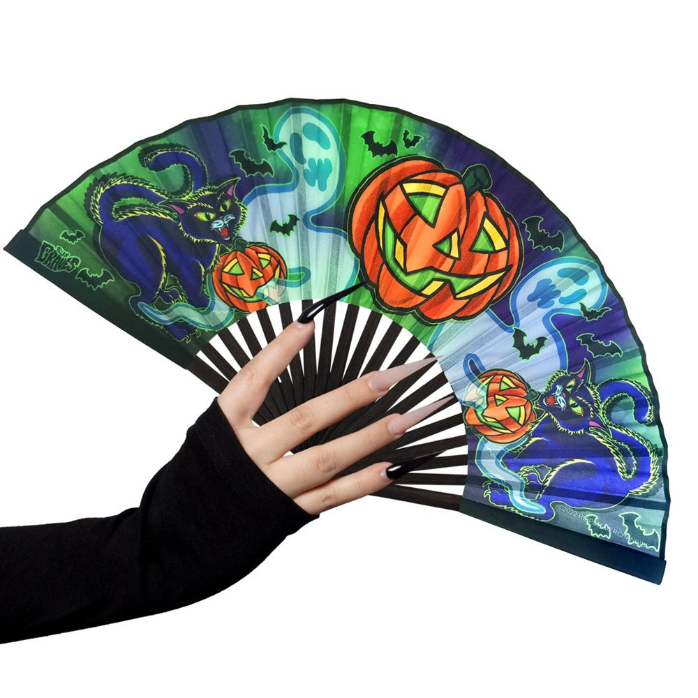 Graves Halloween Fabric Fan - Kreepsville