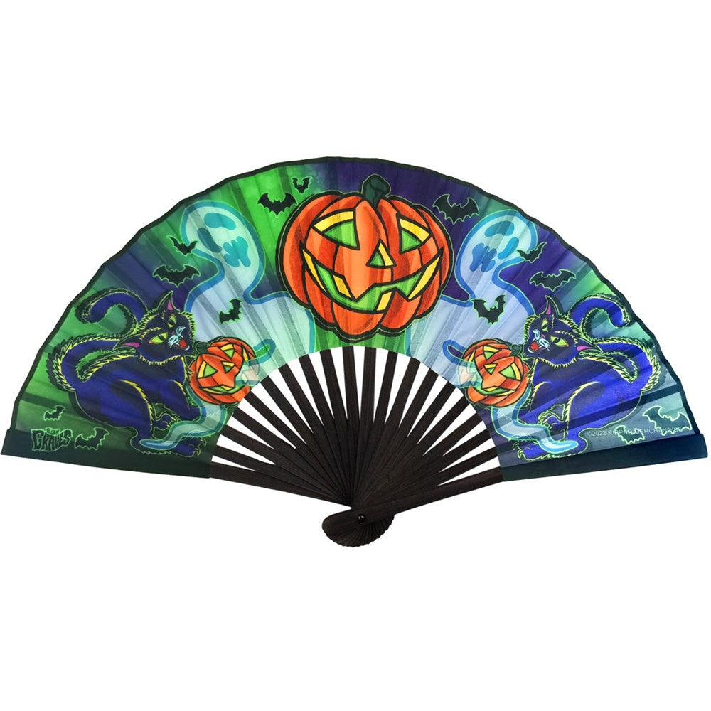 Graves Halloween Fabric Fan - Kreepsville