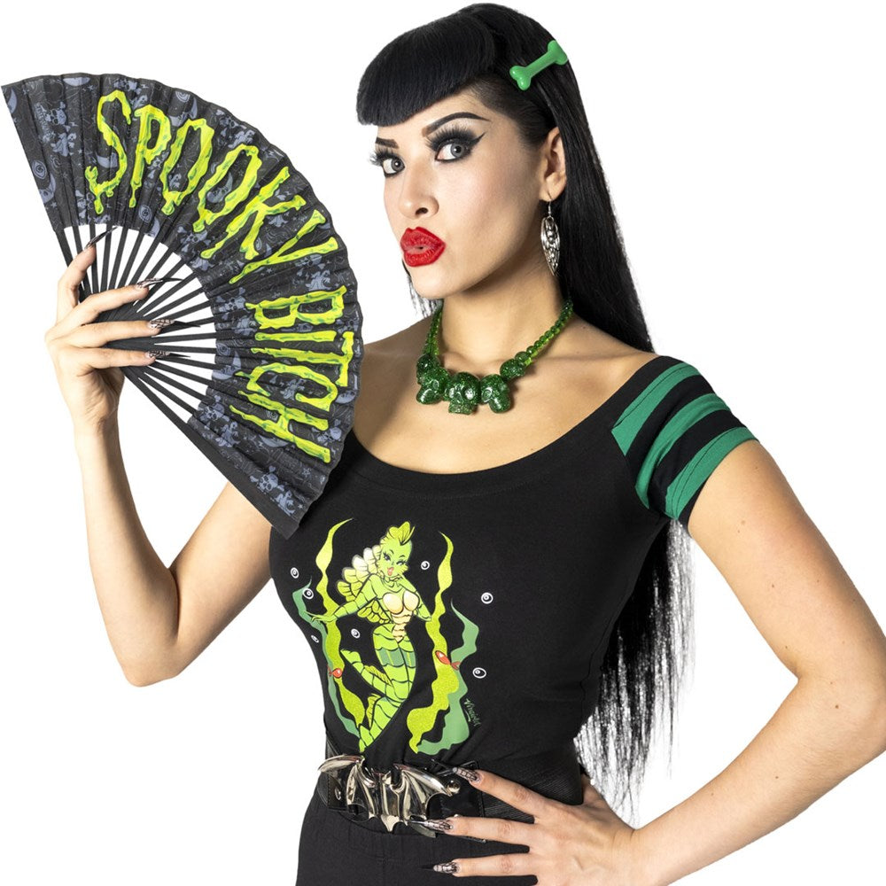 Spooky Bitch Green Fan - Kreepsville