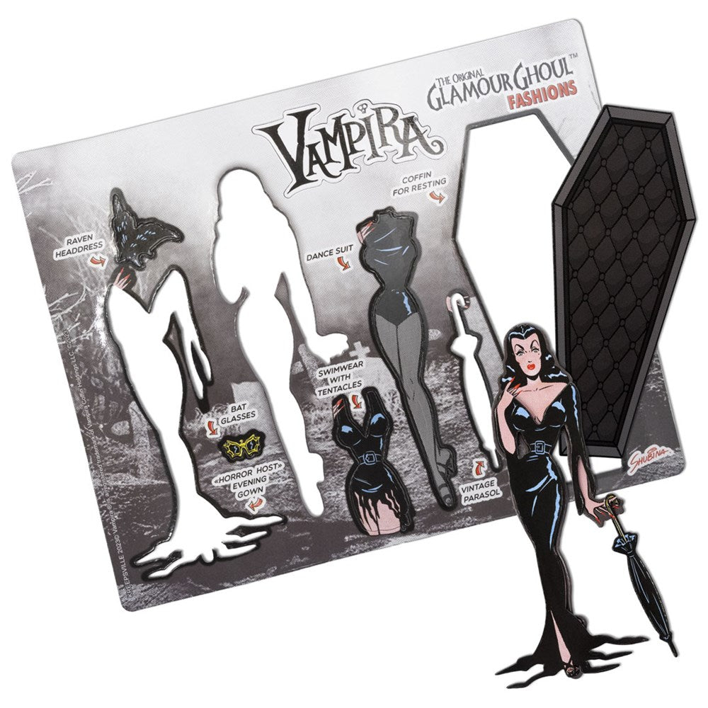 Vampira Glamour Ghoul Dress Up Magnet Set - Kreepsville