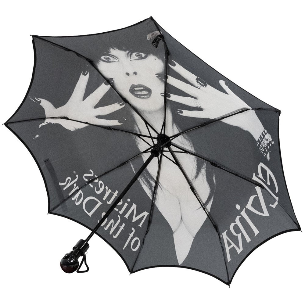 Skull Handle Elvira Classic Logo Umbrella - Kreepsville