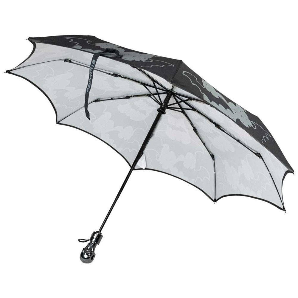 Skull Handle Bat Stripe Anti UV Umbrella