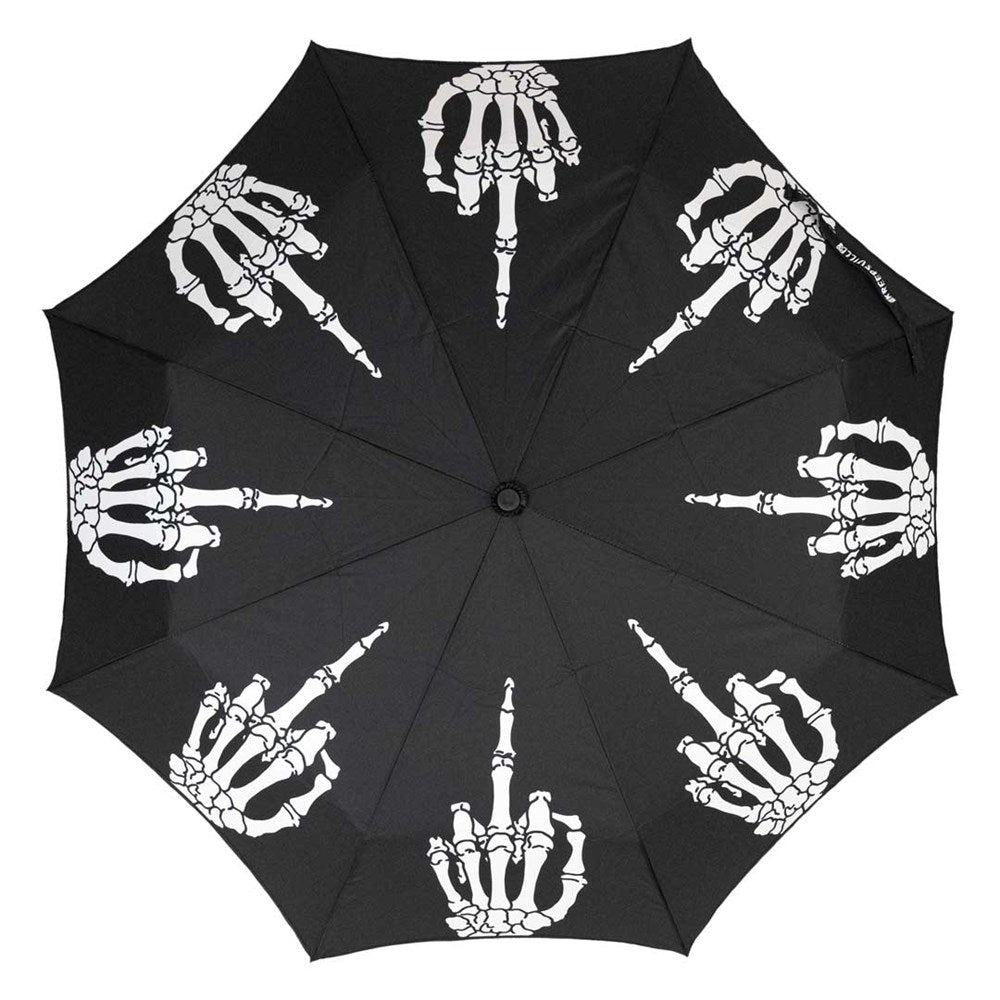 Skull Handle Skeleton Middle Finger Anti UV Umbrella
