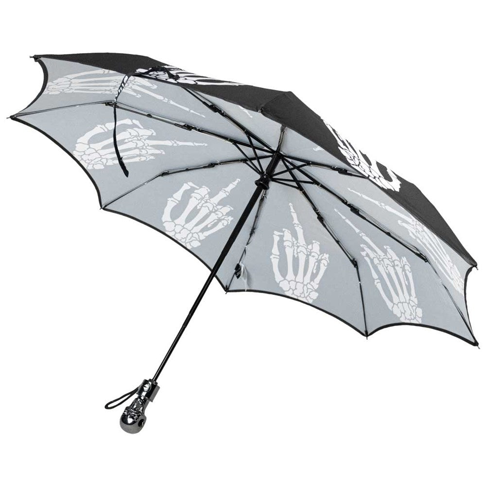 Skull Handle Skeleton Middle Finger Anti UV Umbrella