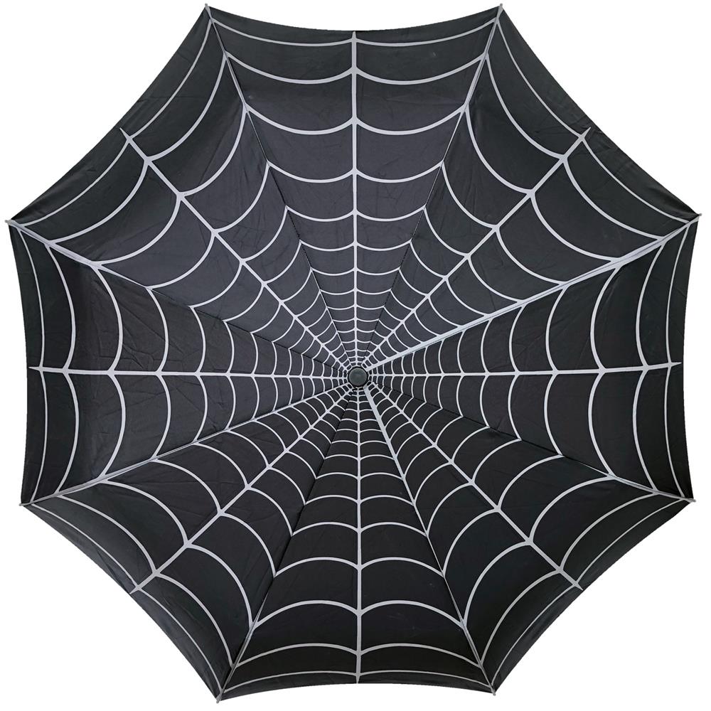 Skull Handle Spiderweb Umbrella - Kreepsville