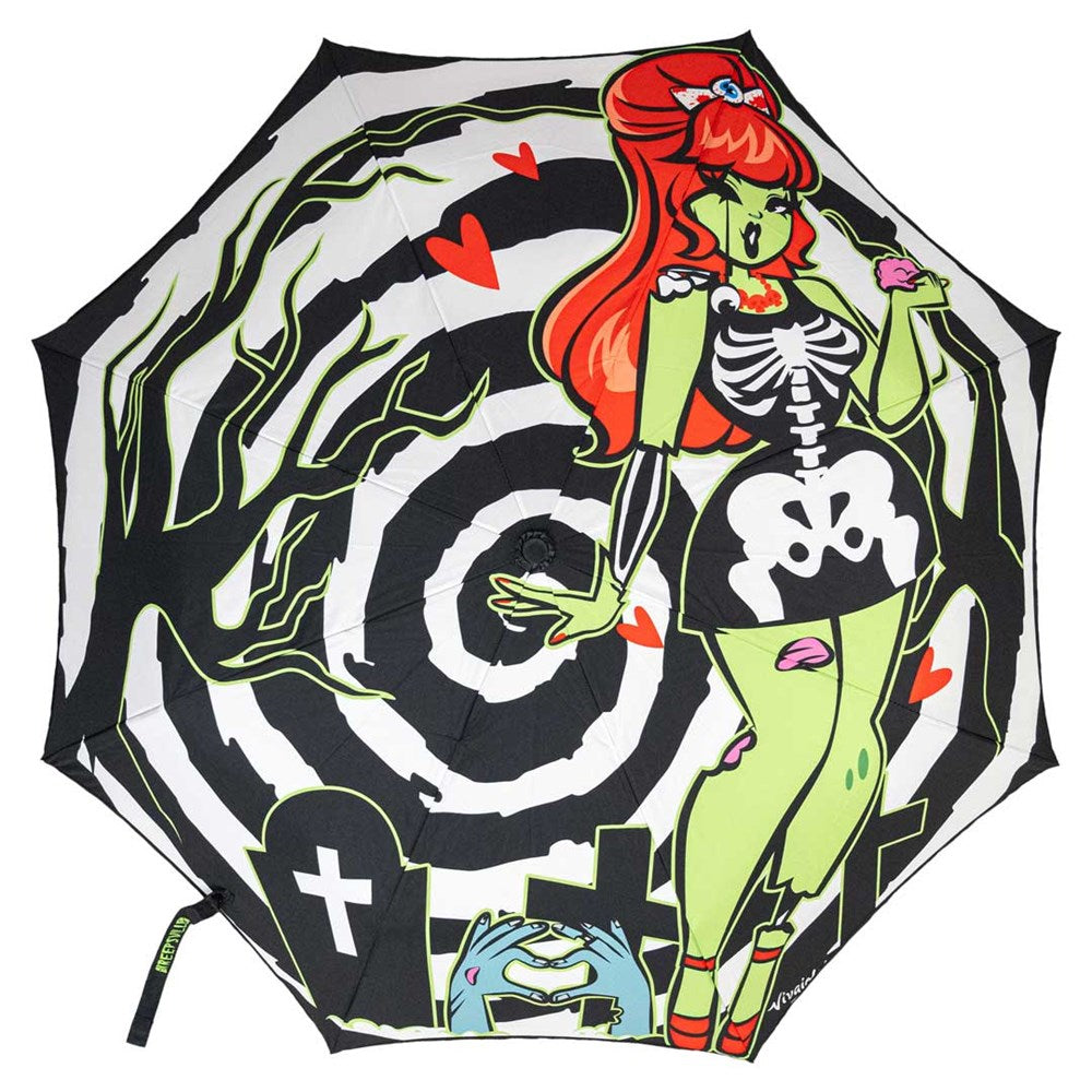 Skull Handle Zombie Girl Anti UV Umbrella