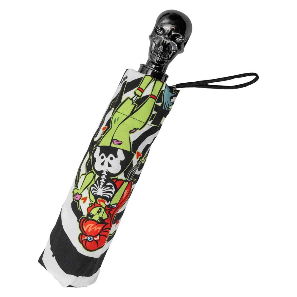 Skull Handle Zombie Girl Anti UV Umbrella