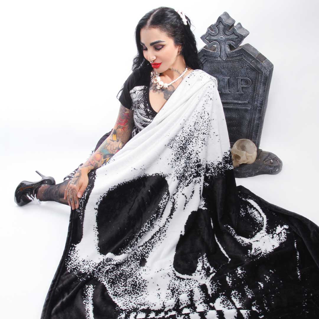 Anatomical Skull Throw Blanket - Kreepsville