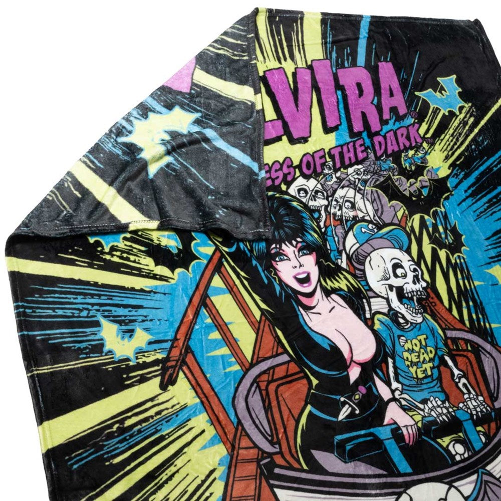 Elvira Ghostcoaster Throw Blanket - Kreepsville