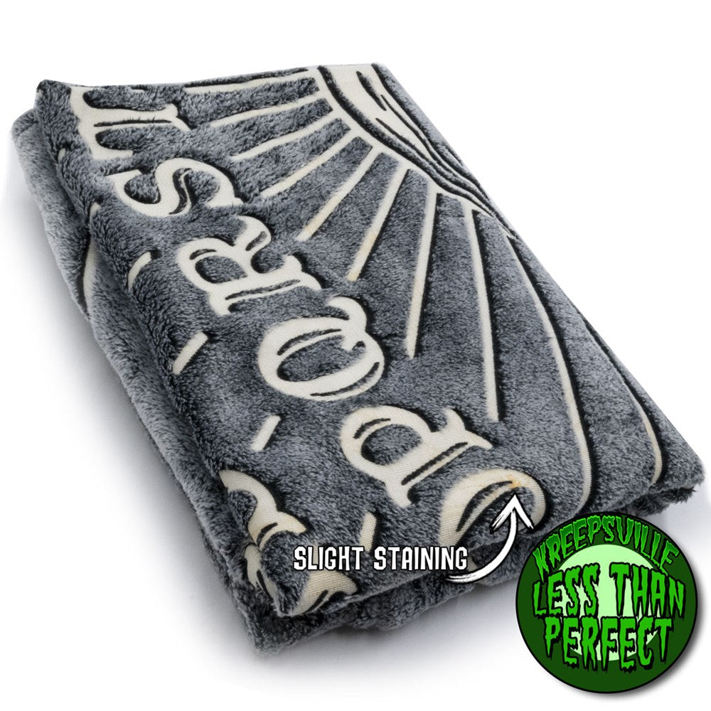 Less Than Perfect Go Away Glow In The Dark Throw Blanket - Kreepsville