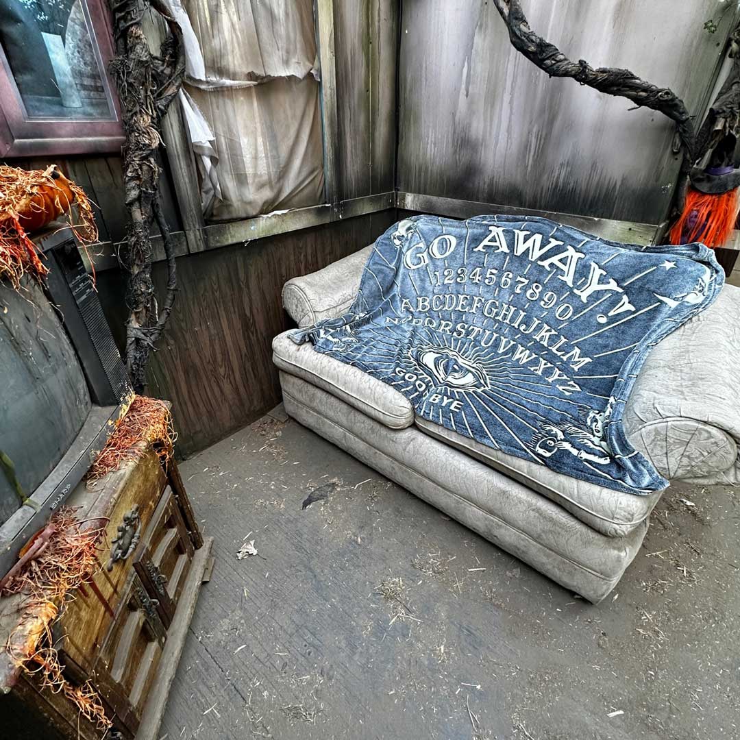 Go Away Glow In The Dark Throw Blanket - Kreepsville