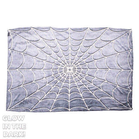 Spiderweb Glow In The Dark Throw Blanket - Kreepsville