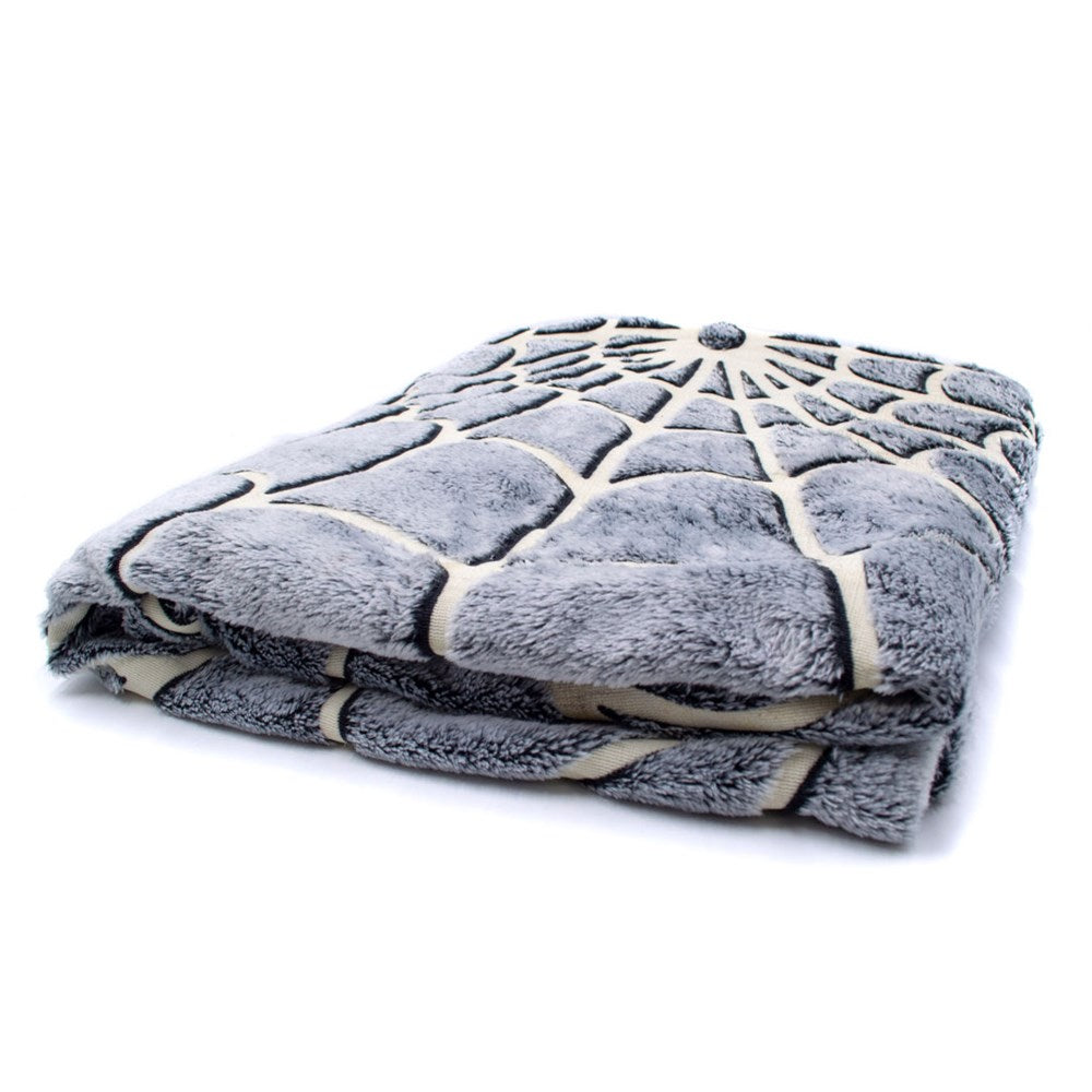 Spiderweb Glow In The Dark Throw Blanket - Kreepsville