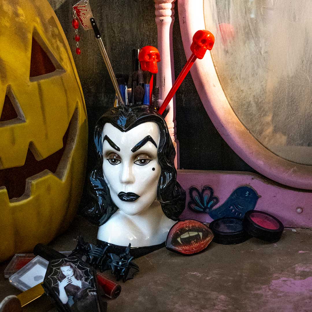 Vampira Portrait Ceramic Vase